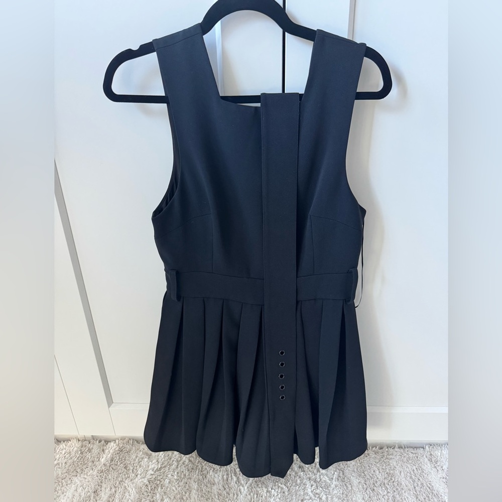 Misha Black Romper Dress with Belt